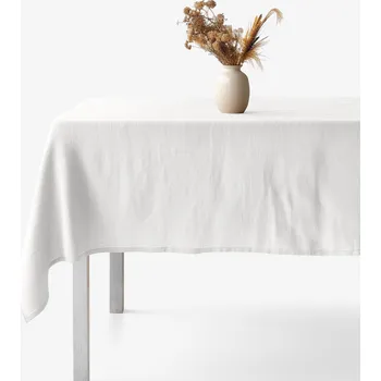 ubrus Hranatý ubrus ze lněné směsi - bílý 80 x 80 cm