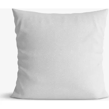 Povlak na polštářek Dekorační exkluzivní povlak na polštář - stříbrný se třpytkami 45 x 45 cm
