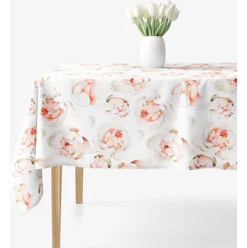 ubrus Hranatý ubrus 100% bavlněné plátno Deluxe - Vůně pivoněk 80 x 80 cm