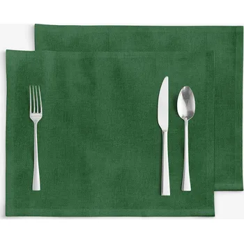 ubrus Prostírání na stůl Malaga - tmavě zelené - sada 2ks 30 x 40 cm