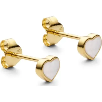 Náušnice Pozlacené stříbrné náušnice Design Letters 90401017PEARL zlatá GLD, vel. ONE SIZE