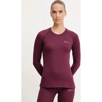 Pánské tričko Funkční triko s dlouhým rukávem Jack Wolfskin Infinite Warm A60319 fialová 49X, vel. L