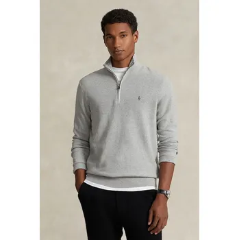 Pánský svetr Bavlněný svetr Polo Ralph Lauren 710932304 šedá 90A, vel. M