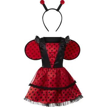 Karnevalový kostým Dívčí kostým "Mořská panna" / "Beruška" / "Ledové království" / "Víla" (beruška, 134/140 (8-10 Jahre))