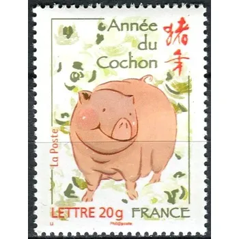 Poštovní známka Post France (2007) MiNr. 4210 II. ** - Francie - Čínský Nový rok: Rok prasete (ofset)
