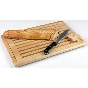 Kuchyňské prkénko APS Dřevěná krájecí deska na pečivo s tácém na drobky 600x400 mm | APS, 00957