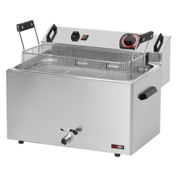 fritéza Fritéza elektrická 0,56 kW/l, 16 l stolní s výpustí 400 V | REDFOX - FE 30 T