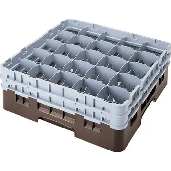 Cambro Koš Camrack 25 pozic, výška sklenice 9 cm - Hnědá| TOM, R-25S318-167