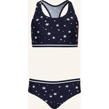Dámské plavky Sanetta Dívčí Bustier Bikiny, tmavě modrá / bílá, 128