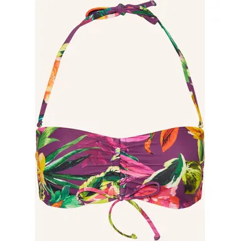Podprsenka Darling Harbour Dámský Bandeau Bikiny Top, 61 lila-gelb, 38