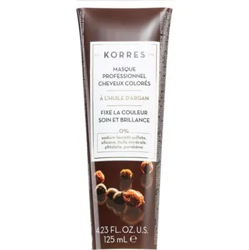 Vlasová regenerace Korres Argan Oil vyživující maska pro barvené vlasy 125 ml