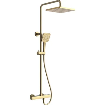 Sprchový set Sapho Sprchový sloup s termostatickou baterií, zlato mat - SZ139GB