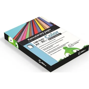 Kancelářský papír Alza Color A4 modrý ledový