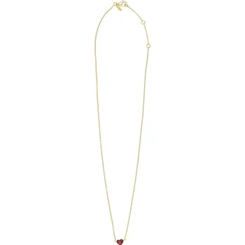 Náhrdelník Pozlacený stříbrný náhrdelník Design Letters 90304015BURGUNDY zlatá GLD, vel. ONE SIZE