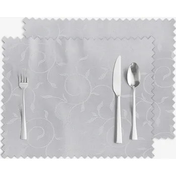 ubrus Sváteční prostírání na stůl teflonové - šedé s velkými ornamenty - sada 2ks 30 x 40 cm