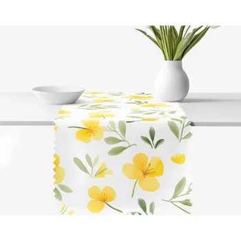 ubrus Běhoun na stůl teflonový - Květy pupalky 20x120 cm