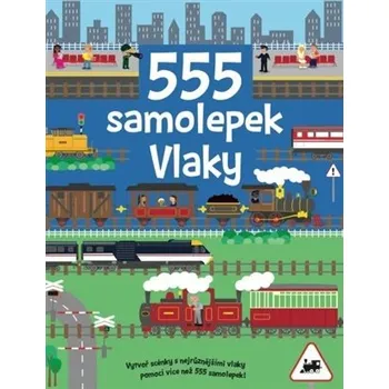 555 samolepek Vlaky