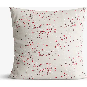 Povlak na polštářek Dekorační povlak na polštář Valencia - Hvězdičky na režné 40 x 40 cm