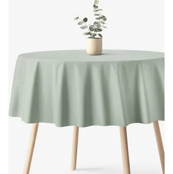 ubrus Kulatý ubrus 100% bavlněné plátno - šalvějově zelený Ø 100 cm