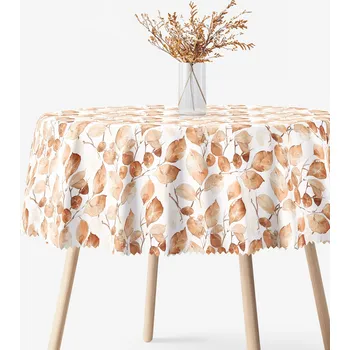 ubrus Kulatý teflonový ubrus - Otisky listů Ø 100 cm