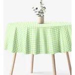 Kulatý teflonový ubrus - Zelené kostičky Ø 160 cm
