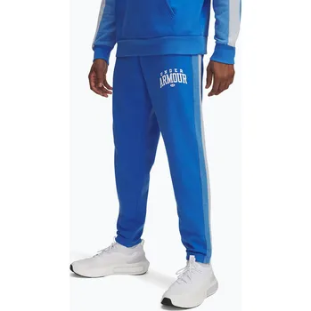 Pánské tepláky Under Armour Rival Fleece Colorblock blue atlantis/blue calm/white