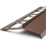 Balkonová lišta Havos s okapničkou, komaxit hnědý, přesah 40 mm, 2.5 m (Okapnicový profil 40 mm komaxit hnědý)
