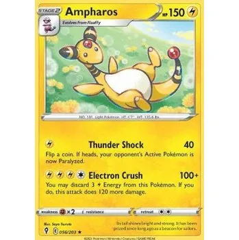 Karetní hra Pokémon EVS 056/203 Ampharos - Evolving Skies Stav: Near Mint, Verze: REVERSE HOLO