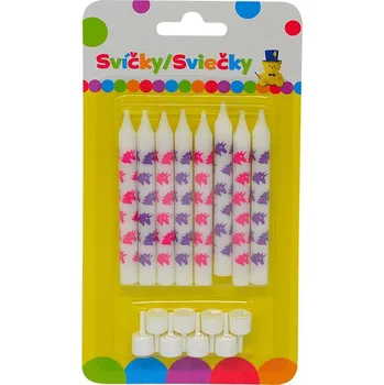 Magnetická kreslící tabulka Narozeninová svíčka s JEDNOROŽCEM a držákem 8ks