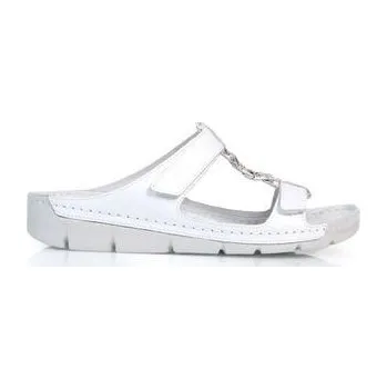 Dámské pantofle Dámské kožené pantofle BORI white, Batz vel. 38
