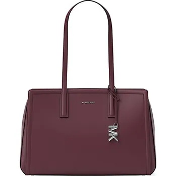 Módní doplněk Michael Kors Laila medium tote kožená kabelka vínová oxblood + doprava zdarma