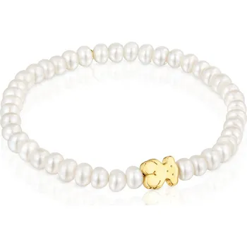 Oblečení a móda Tous Perlový náramek s medvídkem ze zlata 1000160100 + 2 měsíce na vrácení zboží