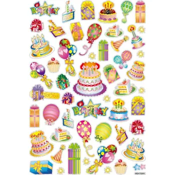 Magnetická kreslící tabulka Album + samolepky 50 ks - NAROZENINOVÁ PÁRTY