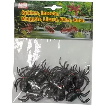 Hračka Pavouci svítící ve tmě v sáčku 10 ks