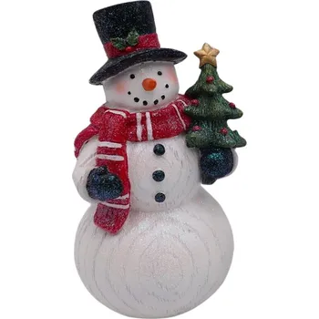 Odrážedlo Dekorace Sněhulák se stromkem - dřevo