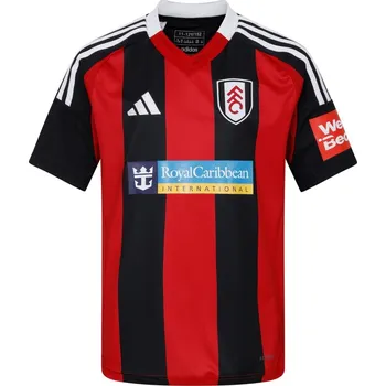 adidas Fulham Away Shirt 2024 2025 Juniors Red/Black 13 Years