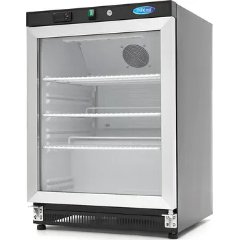 Maxima Chladnička - 200 l - černá - se skleněnými dveřmi | Maxima, 09405008