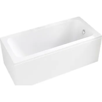 Vana BPS-koupelny Akrylátová obdélníková vana s krycím panelem HYD-NIL160 160x70 cm bílá, odtokový komplet chrom