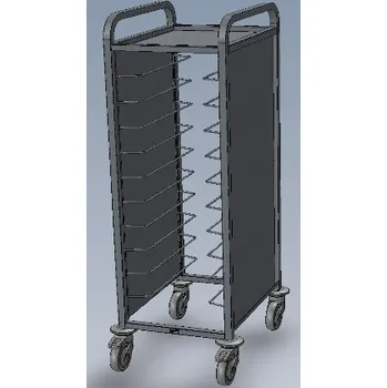 Servírovací stolek ABNER VOZÍK NEK 1-10 odkládací, bez zadního opláštění | ABNER, 12381