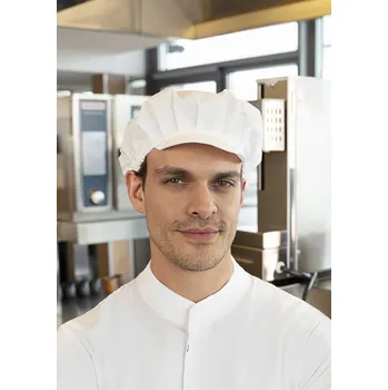 Gastro oděv KARLOWSKY Pracovní čepice s elastickým páskem Barva: Bílá