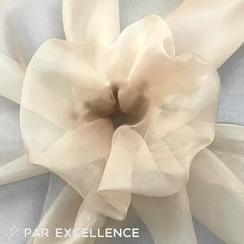 Hedvábná organza champagne