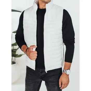 Pánská vesta Pánská prošívaná vesta, bílá