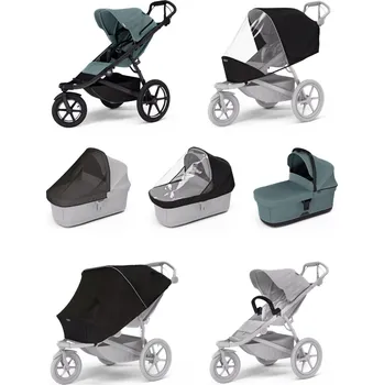 Kočárek Sportovní kočárek Thule Urban Glide 3 Mid blue + korbička Mid blue AKČNÍ SET 7v1