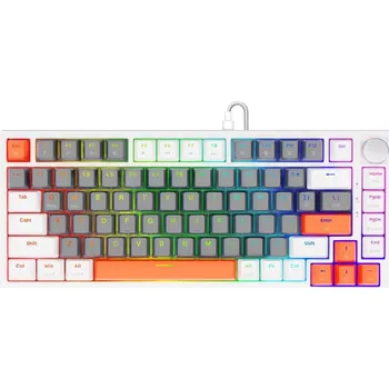 Klávesnice magnetická herní klávesnice astral white s přepínači outemu white jade, rgb a pbt keycapy