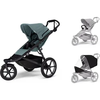 Kočárek Sportovní kočárek Thule Urban Glide 3 Mid blue + madlo + pláštěnka