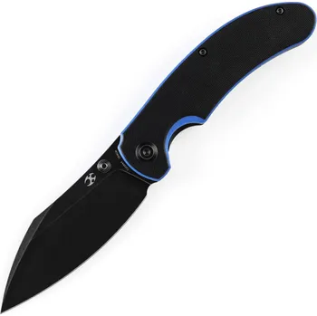 kapesní nůž Kansept Nesstreet Black Stonewashed 154CM Modré a Černé G10 Rukojeti T1039A4
