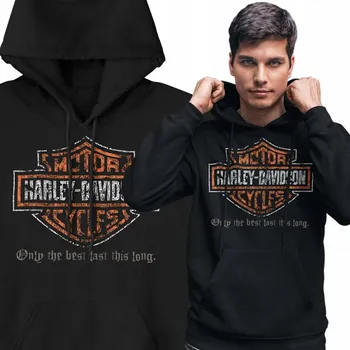 Pánská mikina PÁNSKÁ MOTOCYKLOVÁ MIKINA S KAPUCÍ NA MOTORKU HARLEY DAVIDSON