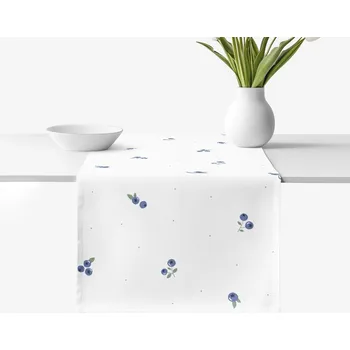 ubrus Běhoun na stůl 100% bavlněné plátno - Borůvky 35x160 cm