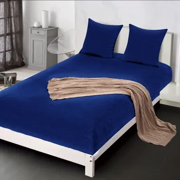 Prostěradlo Hřejivé ložní prostěradlo z plyšového mikrovlákna - královská modrá Šírka: 220 cm | Dĺžka: 200 cm