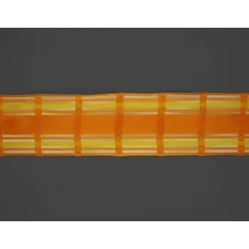 Stuha Kostková stuha s monofilem a drátem, 40mm, oranžová